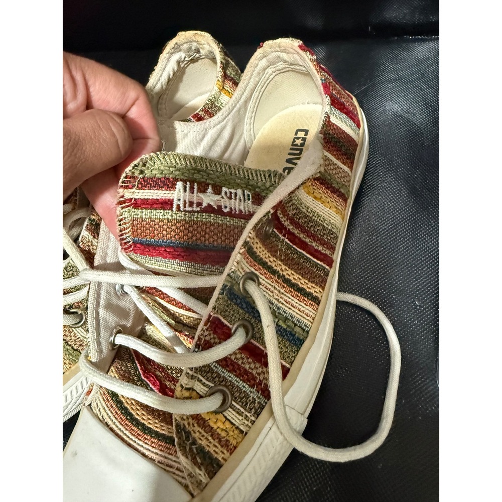 Converse All Star Low Top Woven Striped Multi Color Sneakers USA 3.5 Brazil Made